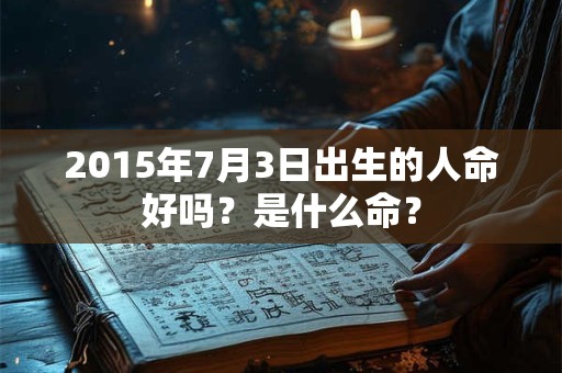 2015年7月3日出生的人命好吗？是什么命？