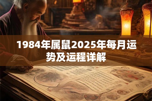 1984年属鼠2025年每月运势及运程详解 1984年属鼠2025年每月运势及运程详解