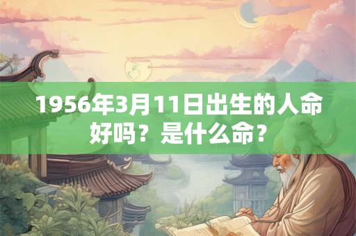 1956年3月11日出生的人命好吗？是什么命？