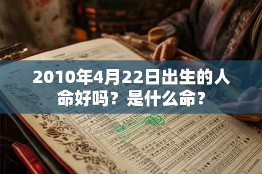 2010年4月22日出生的人命好吗？是什么命？