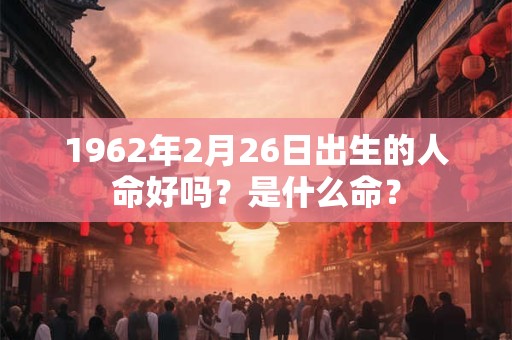 1962年2月26日出生的人命好吗？是什么命？