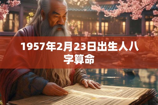 1957年2月23日出生人八字算命