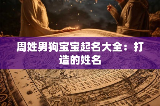 周姓男狗宝宝起名大全：打造的姓名
