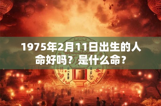 1975年2月11日出生的人命好吗？是什么命？