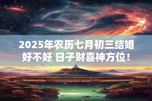 2025年农历七月初三结婚好不好 日子财喜神方位! 2025年农历七月初三结婚好不好 日子财喜神方位!