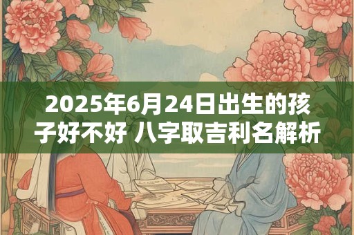 2025年6月24日出生的孩子好不好 八字取吉利名解析