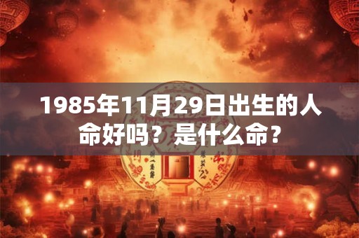 1985年11月29日出生的人命好吗？是什么命？