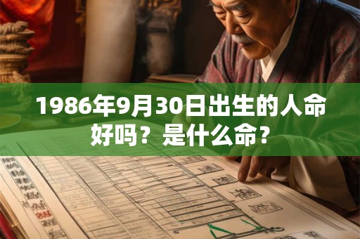 1986年9月30日出生的人命好吗？是什么命？