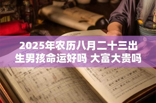 2025年农历八月二十三出生男孩命运好吗 大富大贵吗