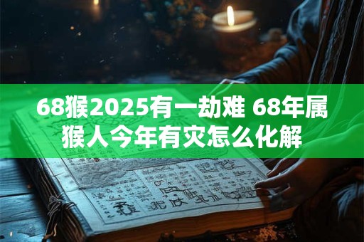 68猴2025有一劫难 68年属猴人今年有灾怎么化解