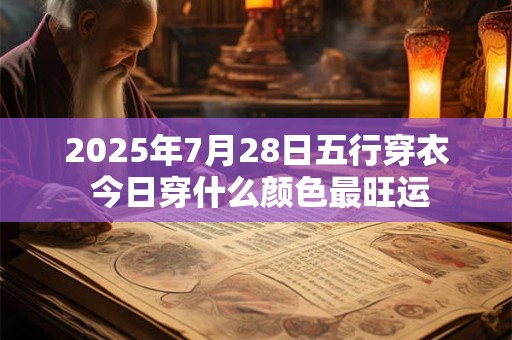 2025年7月28日五行穿衣 今日穿什么颜色最旺运