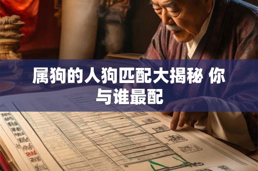 属狗的人狗匹配大揭秘 你与谁最配