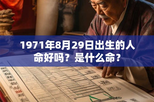 1971年8月29日出生的人命好吗？是什么命？