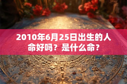 2010年6月25日出生的人命好吗？是什么命？