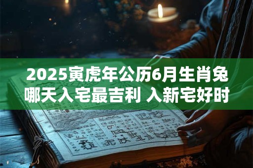 2025寅虎年公历6月生肖兔哪天入宅最吉利 入新宅好时机