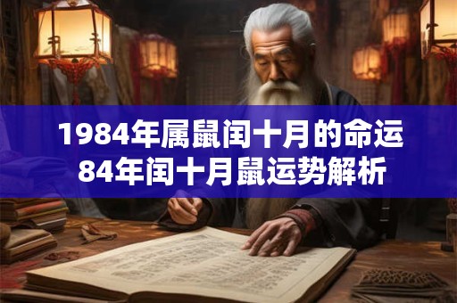 1984年属鼠闰十月的命运 84年闰十月鼠运势解析