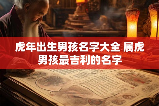 虎年出生男孩名字大全 属虎男孩最吉利的名字