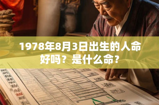 1978年8月3日出生的人命好吗？是什么命？