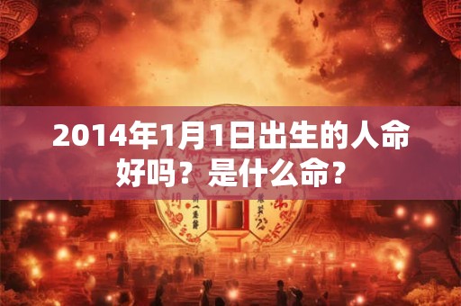 2014年1月1日出生的人命好吗？是什么命？