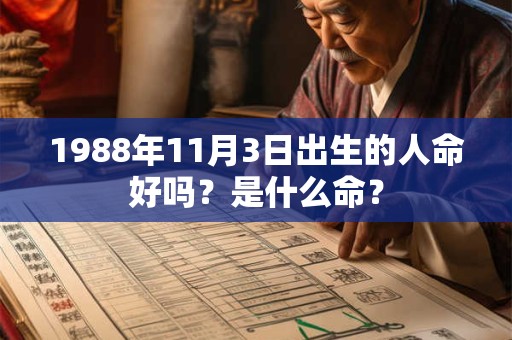 1988年11月3日出生的人命好吗？是什么命？