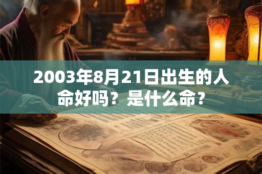 2003年8月21日出生的人命好吗？是什么命？