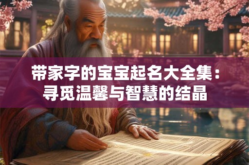 带家字的宝宝起名大全集：寻觅温馨与智慧的结晶