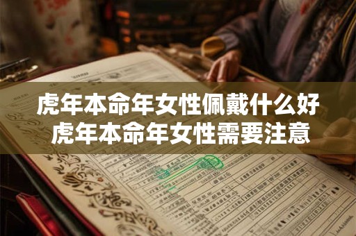 虎年本命年女性佩戴什么好 虎年本命年女性需要注意什么