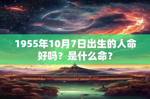 1955年10月7日出生的人命好吗？是什么命？