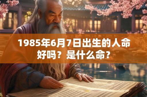 1985年6月7日出生的人命好吗？是什么命？