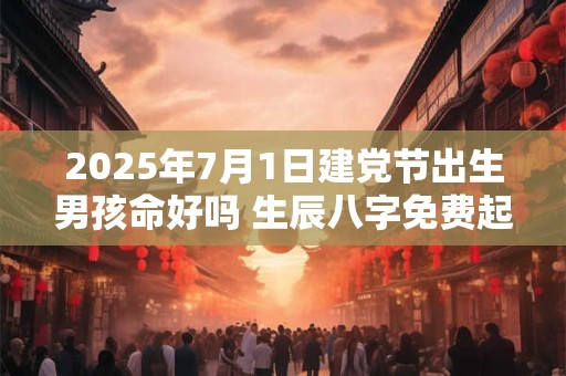 2025年7月1日建党节出生男孩命好吗 生辰八字免费起名男孩