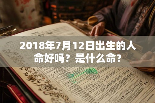 2018年7月12日出生的人命好吗？是什么命？