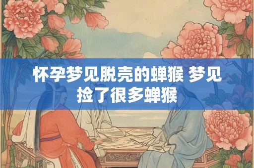 怀孕梦见脱壳的蝉猴 梦见捡了很多蝉猴