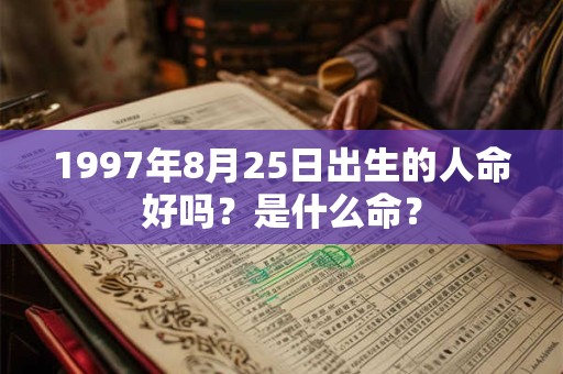 1997年8月25日出生的人命好吗？是什么命？