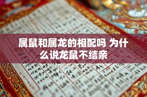 属鼠和属龙的相配吗 为什么说龙鼠不结亲