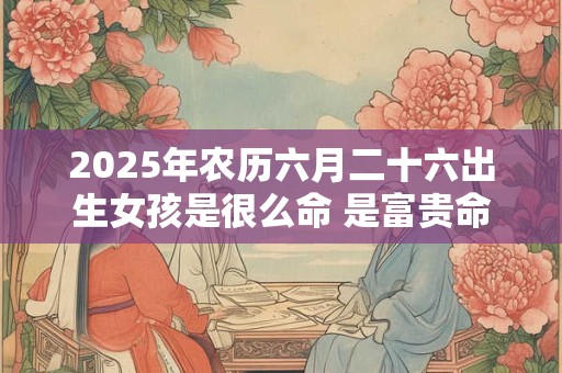 2025年农历六月二十六出生女孩是很么命 是富贵命吗