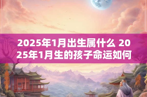 2025年1月出生属什么 2025年1月生的孩子命运如何
