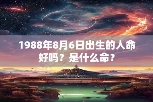 1988年8月6日出生的人命好吗？是什么命？