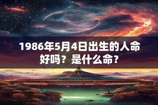详细阅读:1986年5月4日出生的人命好吗?是什么命? 1986年5月4日出生的人命好吗?是什么命?