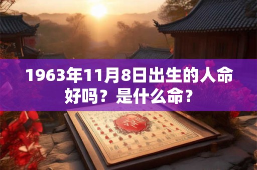 1963年11月8日出生的人命好吗？是什么命？