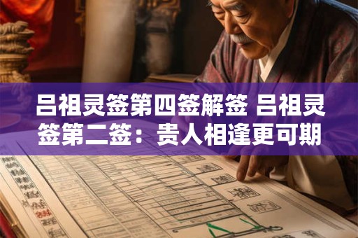 吕祖灵签第四签解签 吕祖灵签第二签：贵人相逢更可期