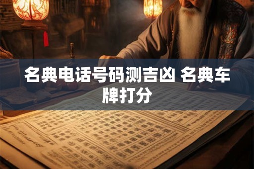 名典电话号码测吉凶 名典车牌打分