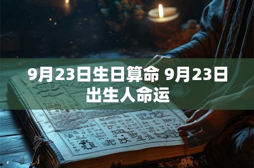 9月23日生日算命 9月23日出生人命运