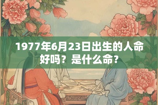 1977年6月23日出生的人命好吗？是什么命？