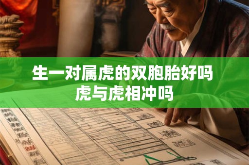 生一对属虎的双胞胎好吗 虎与虎相冲吗