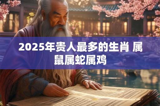 2025年贵人最多的生肖 属鼠属蛇属鸡