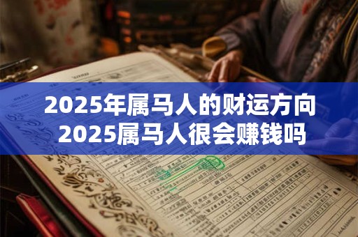 2025年属马人的财运方向 2025属马人很会赚钱吗