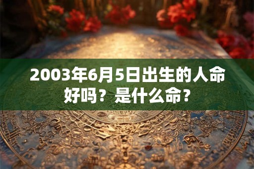 2003年6月5日出生的人命好吗？是什么命？