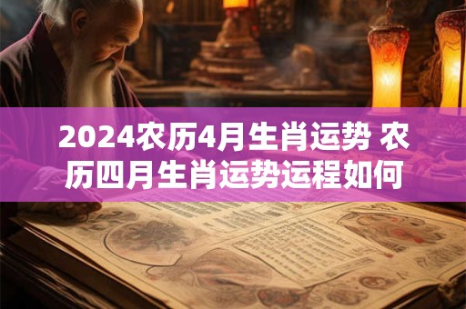 2024农历4月生肖运势 农历四月生肖运势运程如何