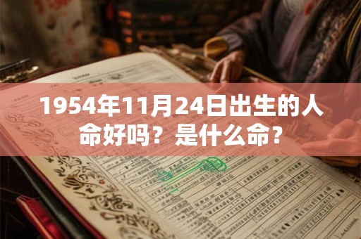 1954年11月24日出生的人命好吗？是什么命？
