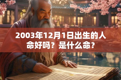 2003年12月1日出生的人命好吗？是什么命？